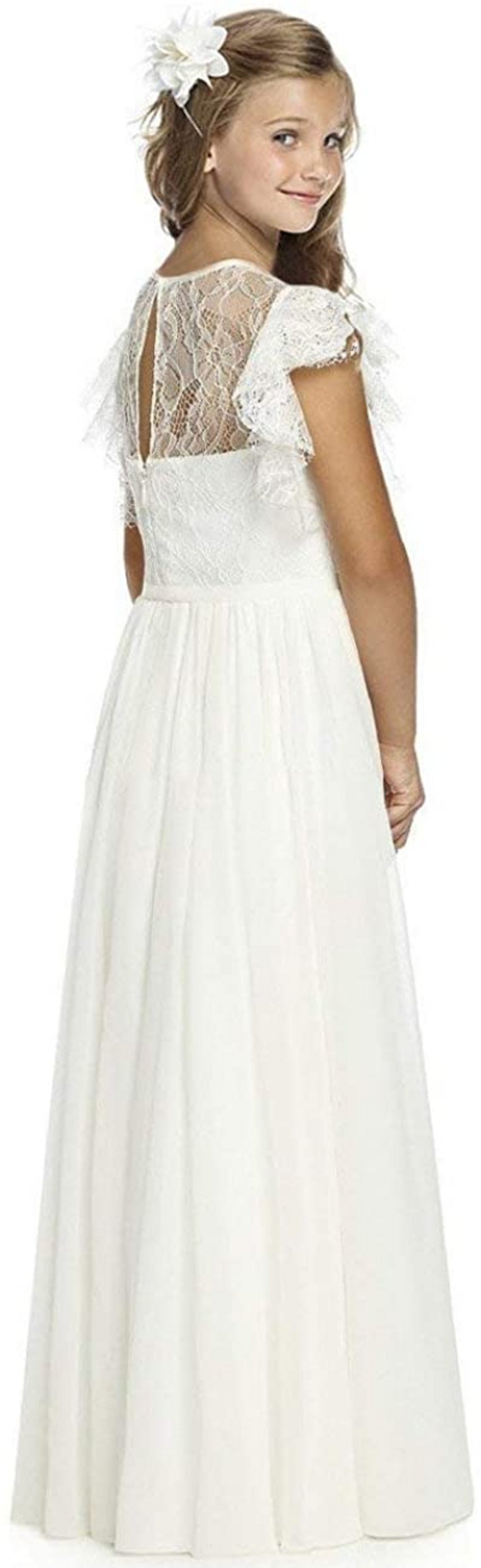 Kommunionkleider: Schönes schlichtes Kleid in weiß