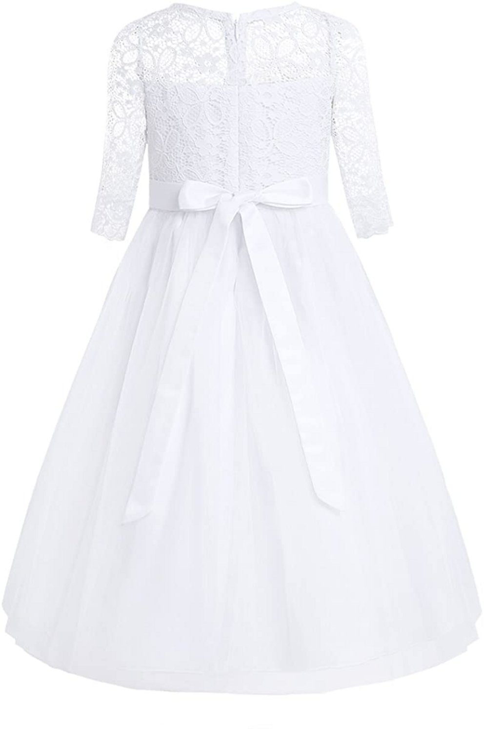 Kommunionkleider: Weißes Kleid mit Spitze für die Kommunion
